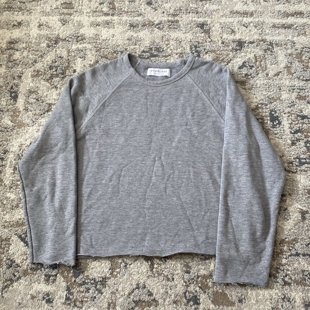 Everlane Gray Crewneck Raglan Sweater